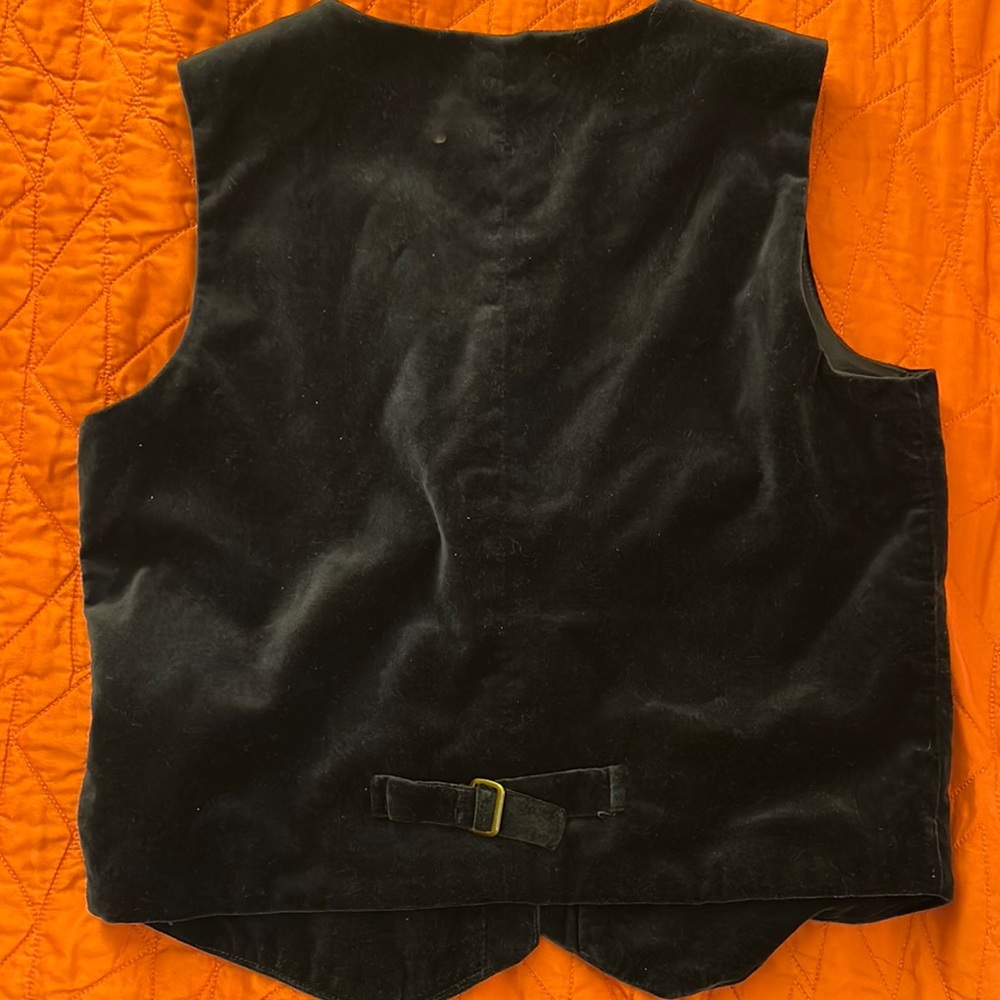 Navy Velvet Vest - Picture 4 of 4